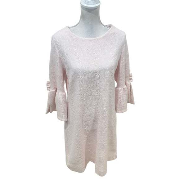 Tyler Boe Dresses & Skirts - Tyler Boe ballet pink Sydney Textured bell sleeve dress above the knee large